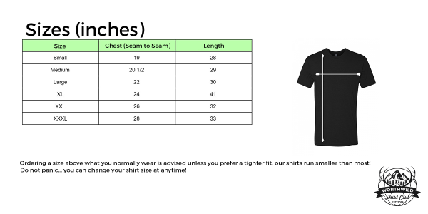 Size Chart - Worthwild Shirt Club